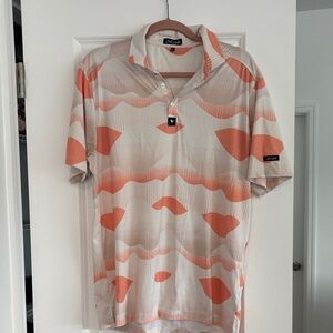 Bad Birdie Men's Shirt in Orange and Cream